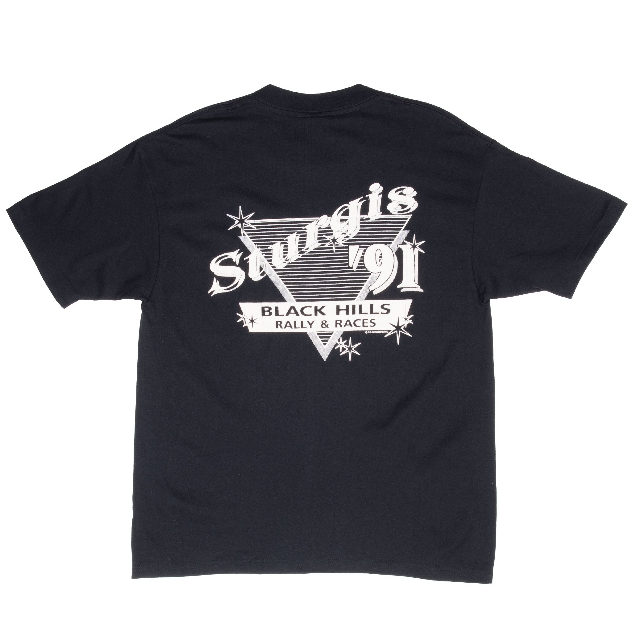 Vintage Harley Davidson Sturgis Black Hills Rally 1991 Tee Shirt Size Medium Made In Usa With Single Stitch Sleeves