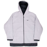 Vintage Nike Black Hooded Reversible Windbreaker Jacket 2000S Size Large