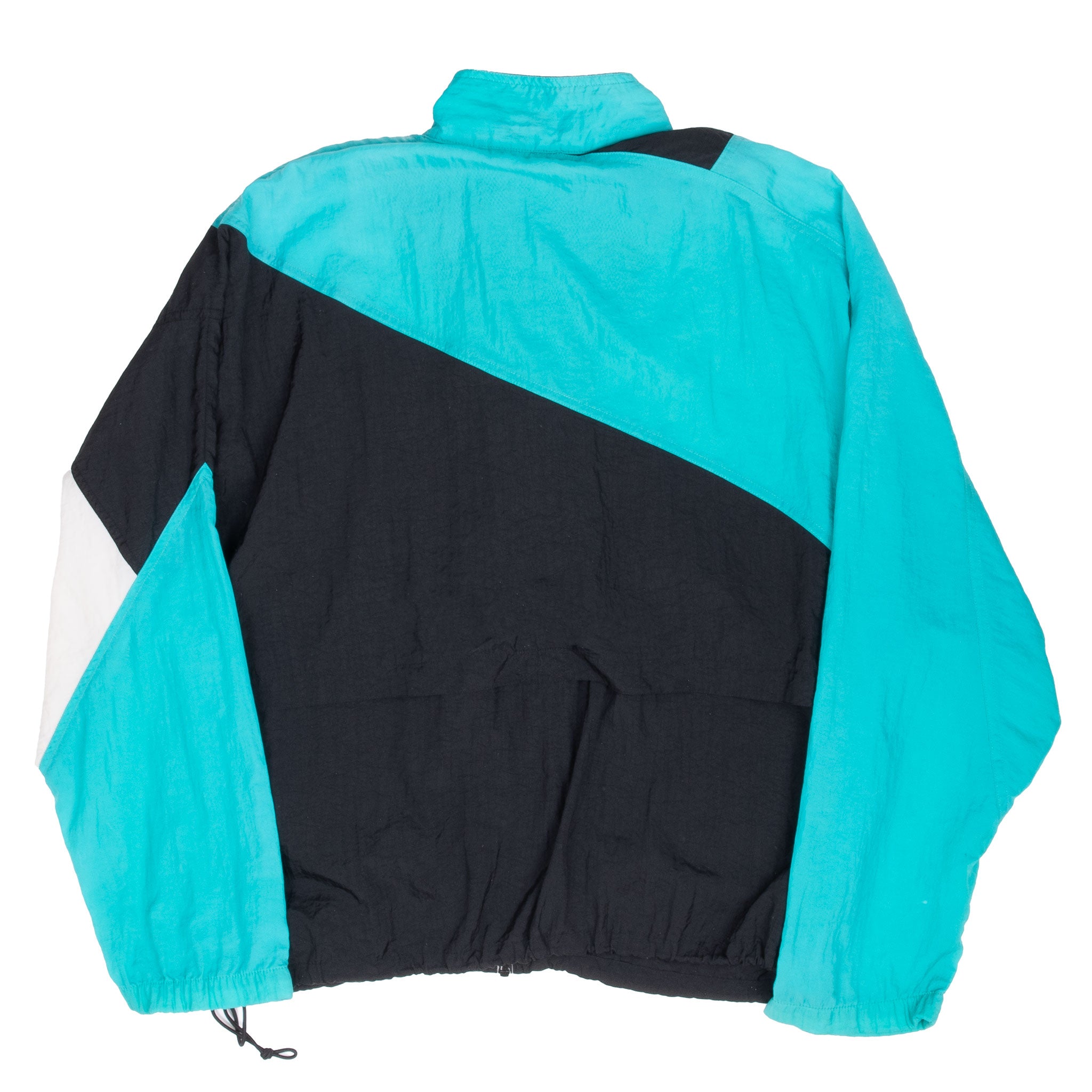 Vintage Nike Turquoise Blue Black Windbreaker Jacket Late 1980S Size Large