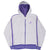 Vintage Nike Grey Purple Full Zip Hoodie Jacket Early 1980S Size Large