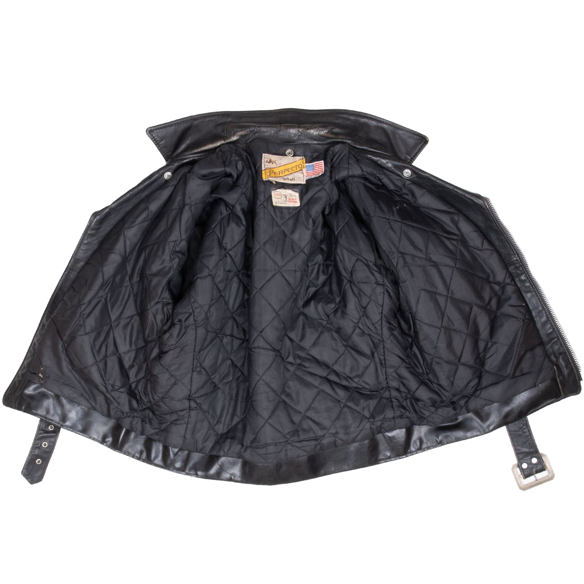 Iconic Vintage Schott Bros Perfecto Leather Jacket Size 46 1960S Made In Usa

Zipper: Talon heavy duty