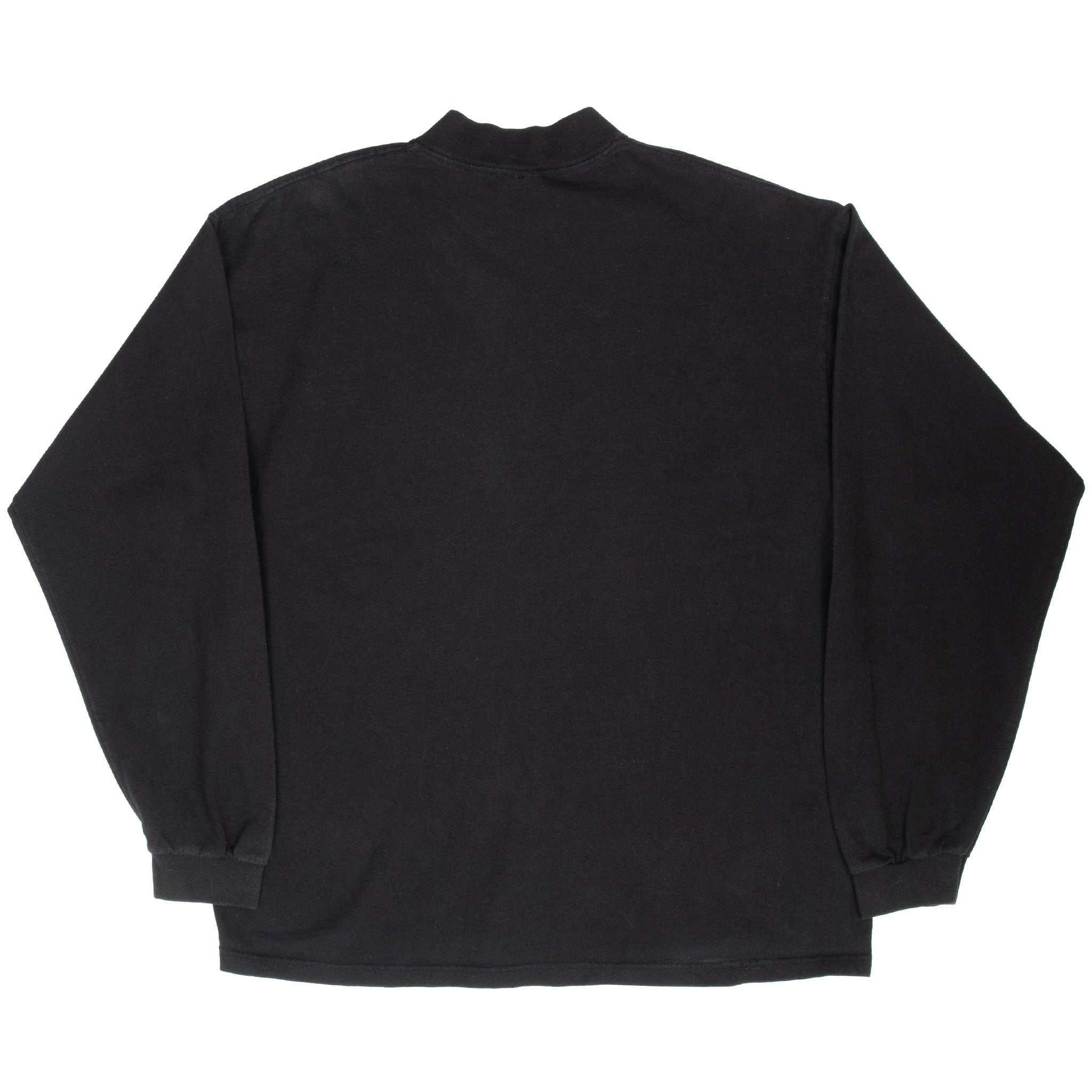 Vintage Nike Swoosh Long Sleeve Turtle Neck Black Tee Shirt 1990S Size XL