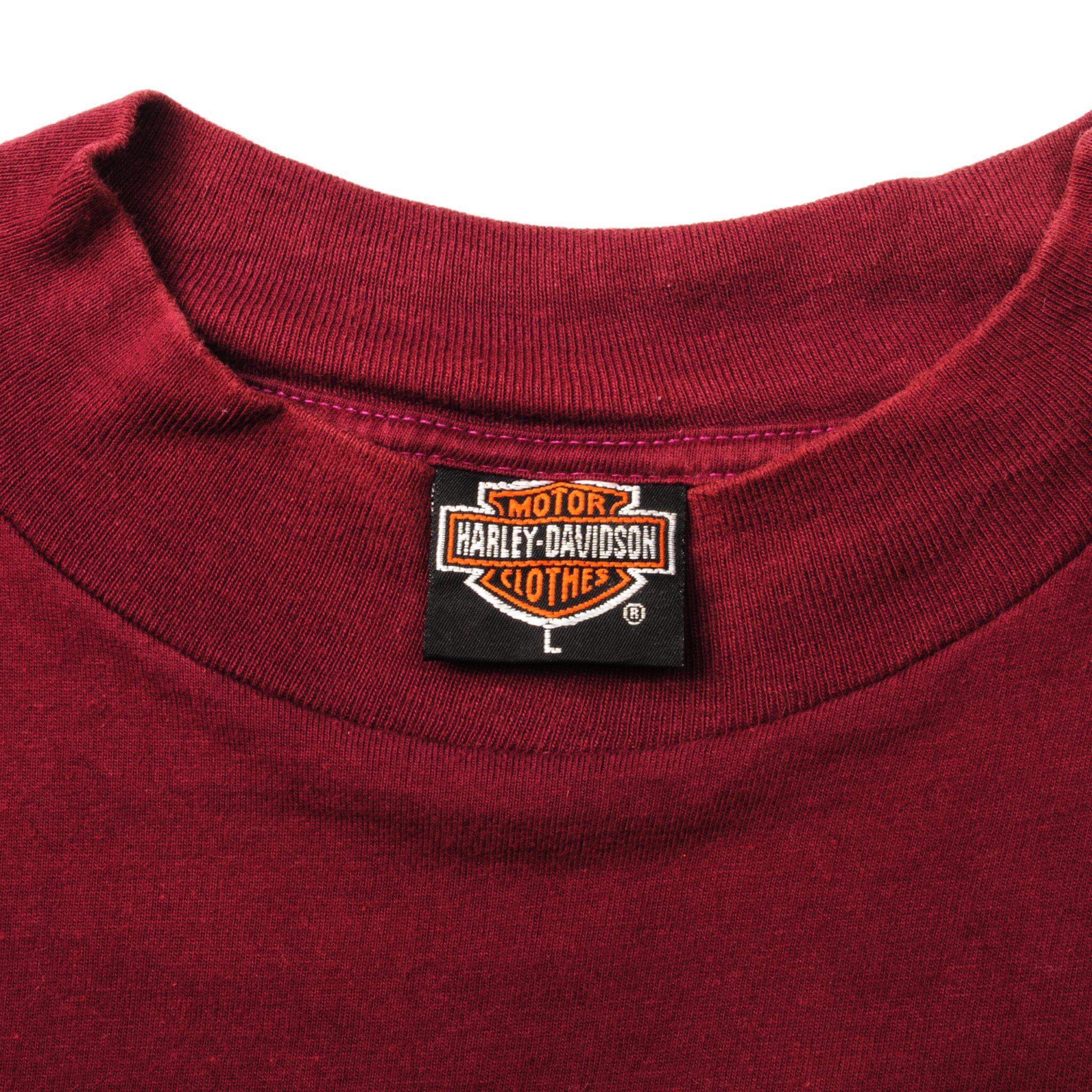 VINTAGE HARLEY DAVIDSON LONG SLEEVES TEE SHIRT 1996 SIZE LARGE MADE IN USA