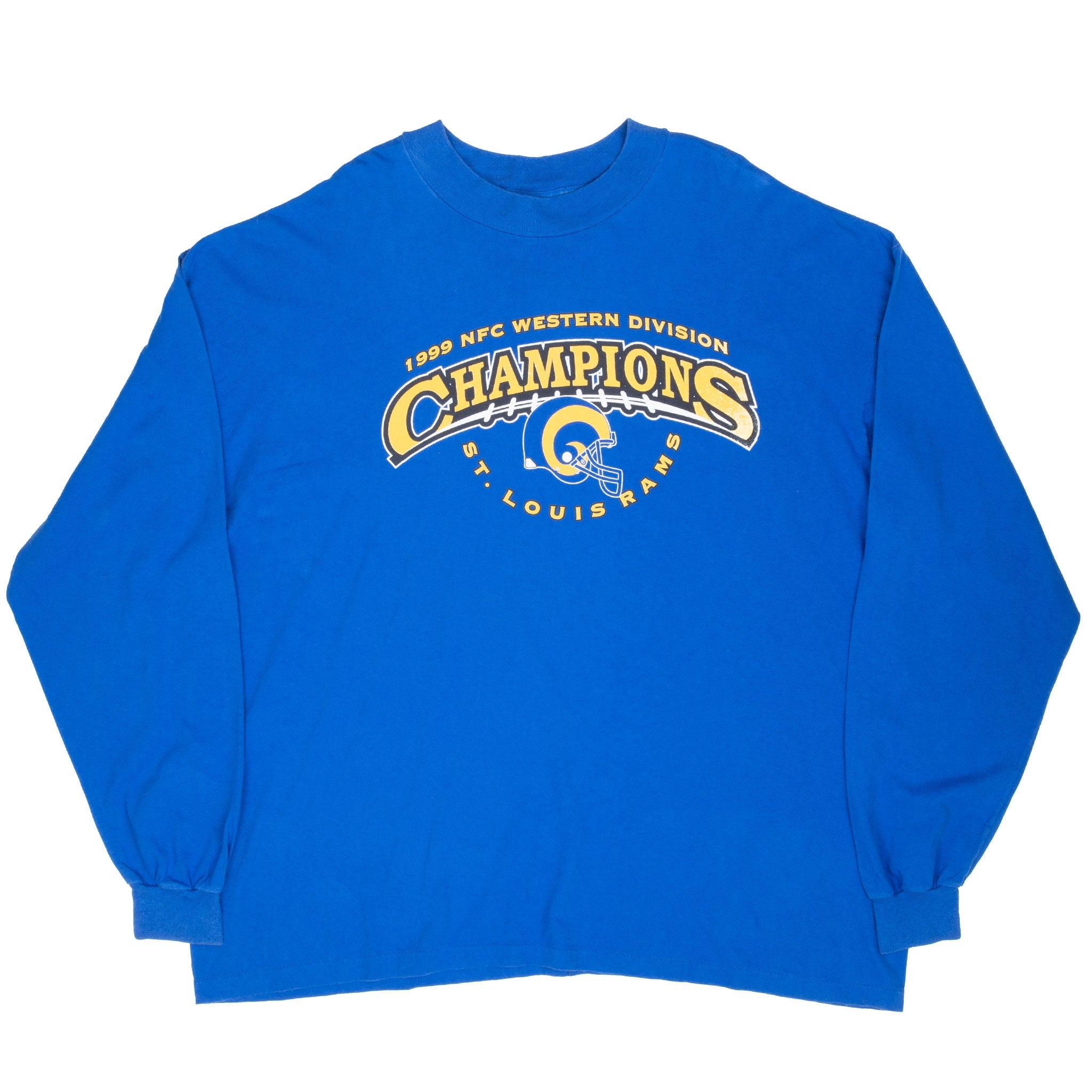 Vintage Nfl St Louis Rams Western Division Champions 1999 Tee Shirt Size 2XL Made In Usa