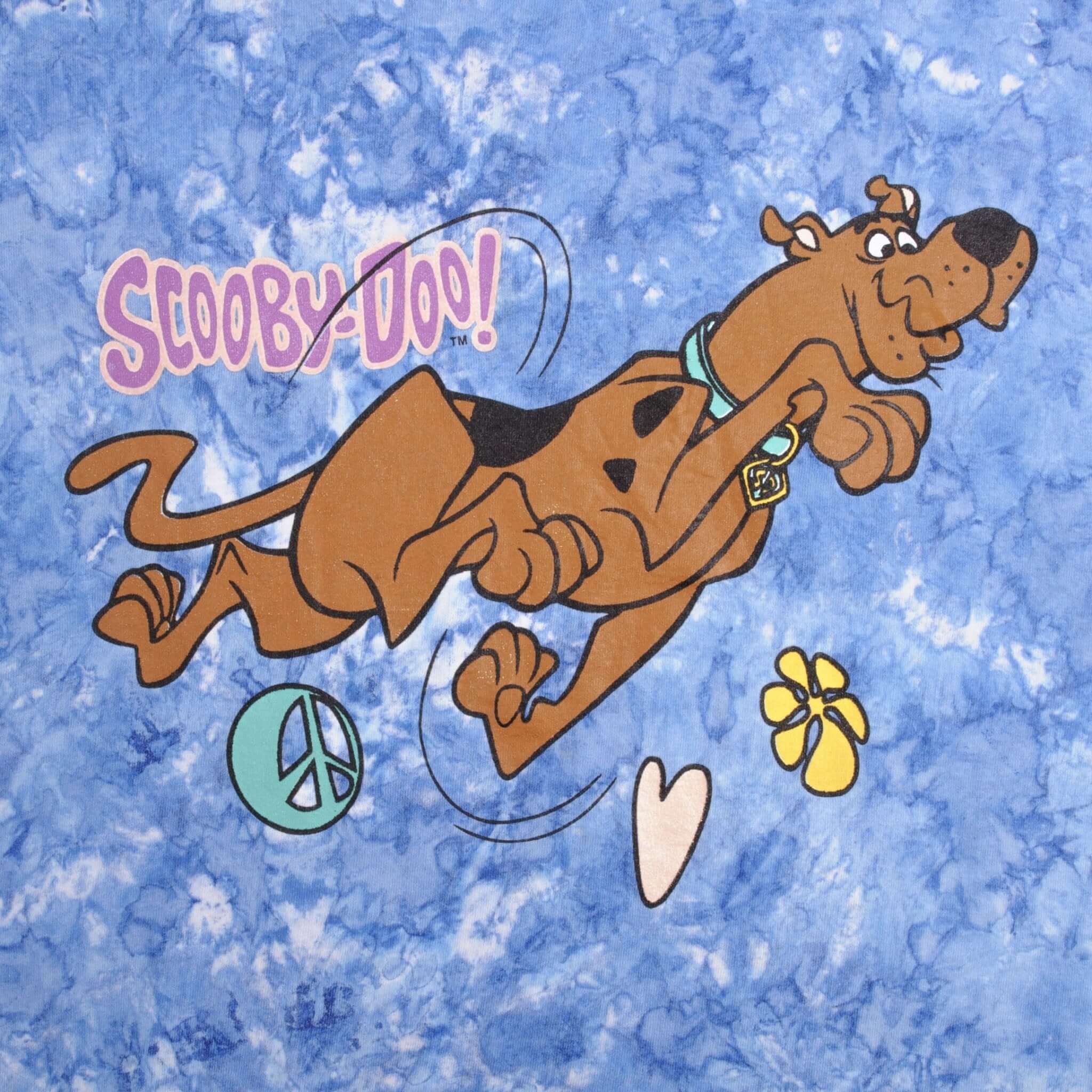 Vintage Scooby-Doo Tie Dye Blue Tee Shirt 1998 Size XL