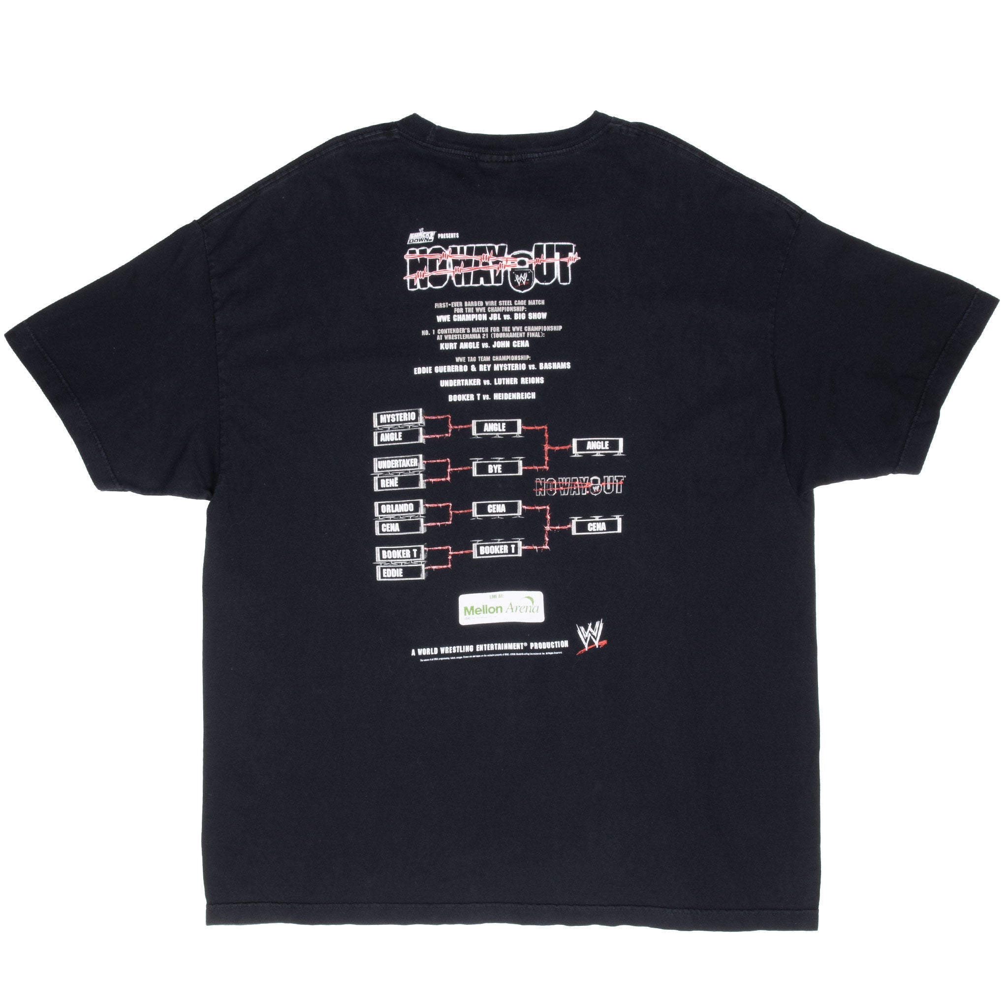 Vintage Wwe No Way Out Big Show Vs Wwe Champion Tee Shirt 2005 Size 2XL