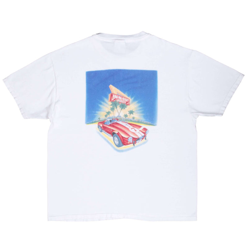 Vintage In N Out Burger California 1990S White Tee Shirt Size Large