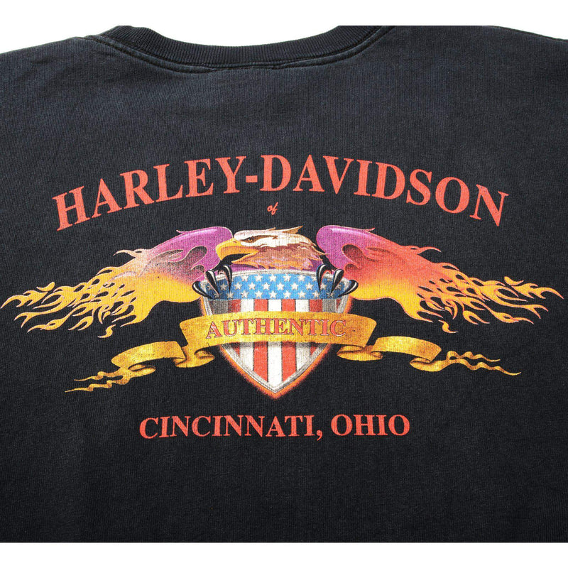 VINTAGE HARLEY DAVIDSON LONG SLEEVES TEE SHIRT SIZE XL