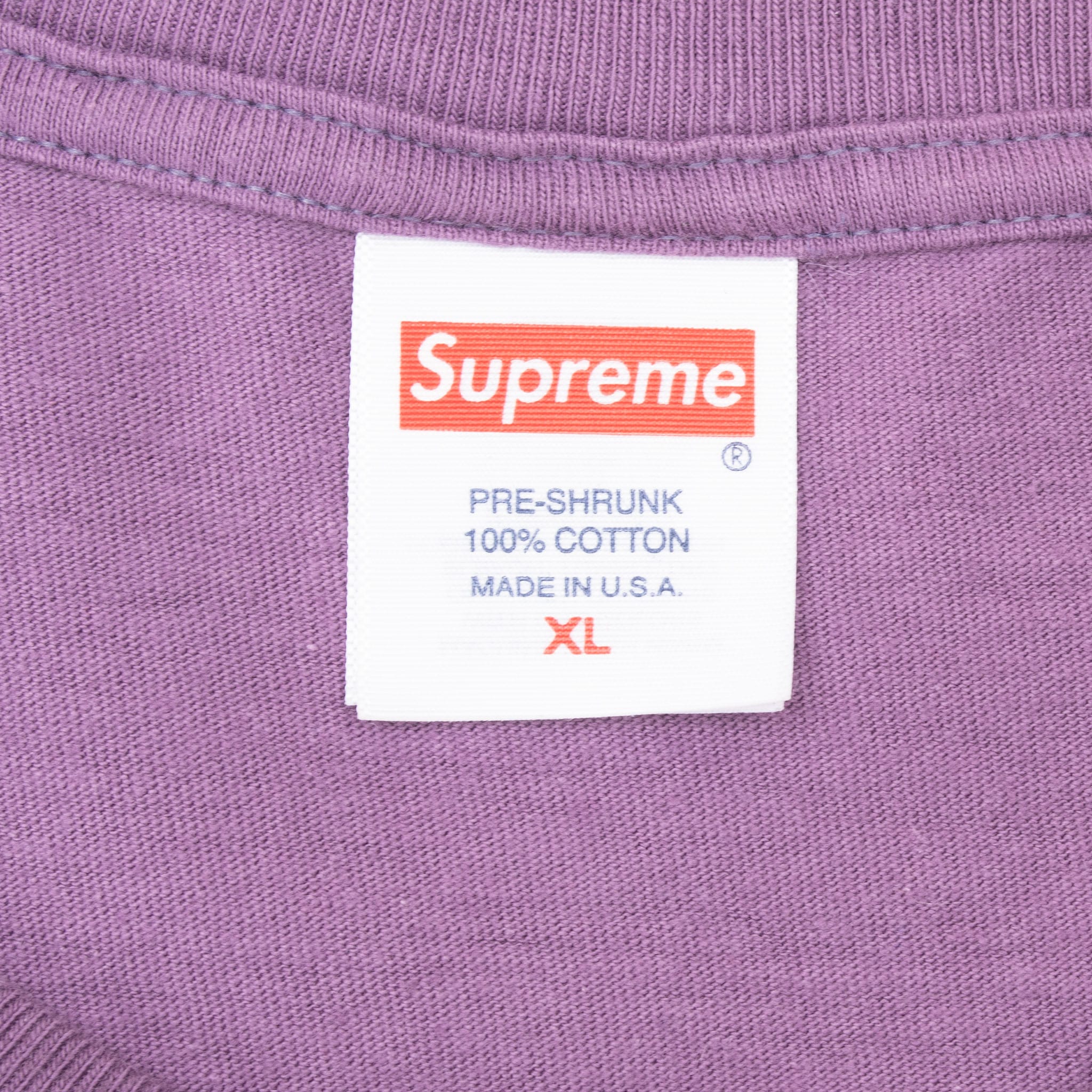 SUPREME BLANK PURPLE TEE SHIRT SIZE XL MADE IN USA