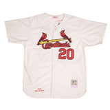 Vintage MLB St Louis Cardinals Lou Brock #20 Mitchell & Ness Coopertown Collection Jersey 1964 Size 52 Deadstock 