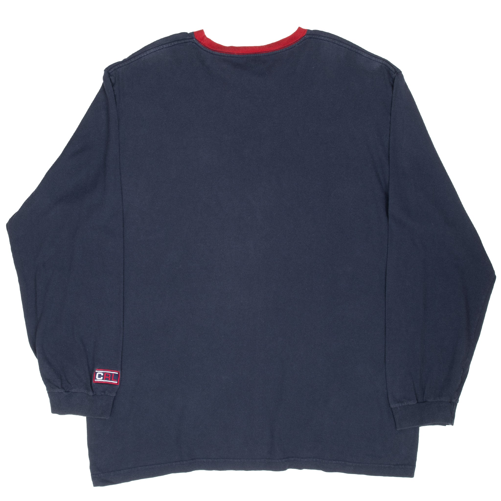 Vintage Chaps Ralph Lauren Navy Blue Long Sleeve Tee Shirt 1990S Size 2Xl