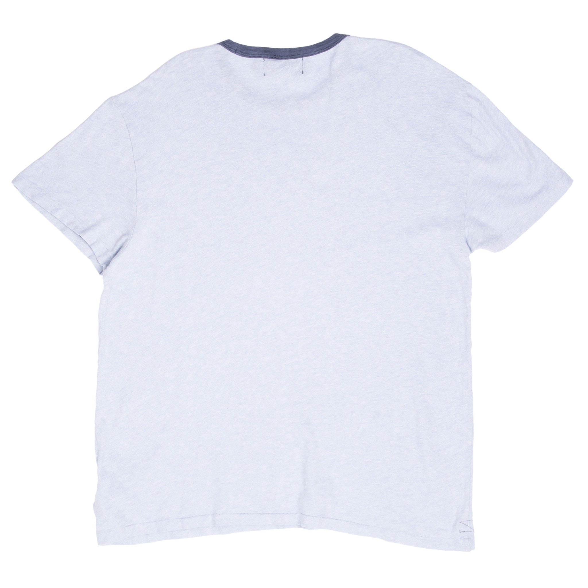 Vintage Double R Rrl Ralph Lauren America's Workwear Brand Blue Ringer Tee Shirt 1990S Size Large With Single Stitch Sleeves