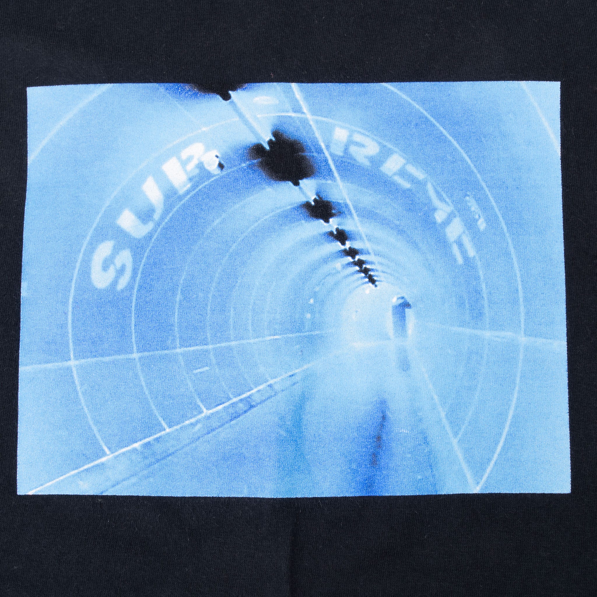 SUPREME TUNNEL BLACK TEE SHIRT SIZE LARGE MADE IN USA