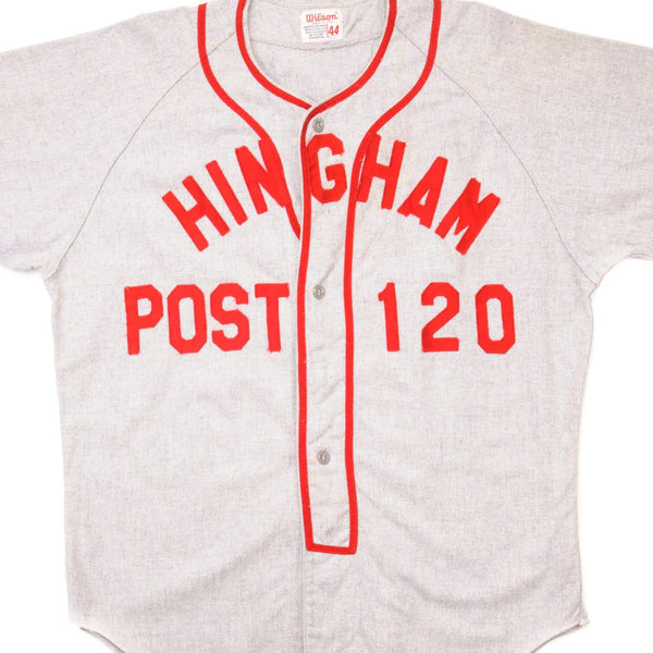 CAMISETA DE BÉISBOL ANTIGUA WILSON HINGHAM POST 120 NÚMERO 23 TALLA XL FABRICADA EN EE. UU.