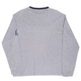 Vintage Nautica Embroidered Grey Long Sleeve Tee Shirt 2000S Size Large