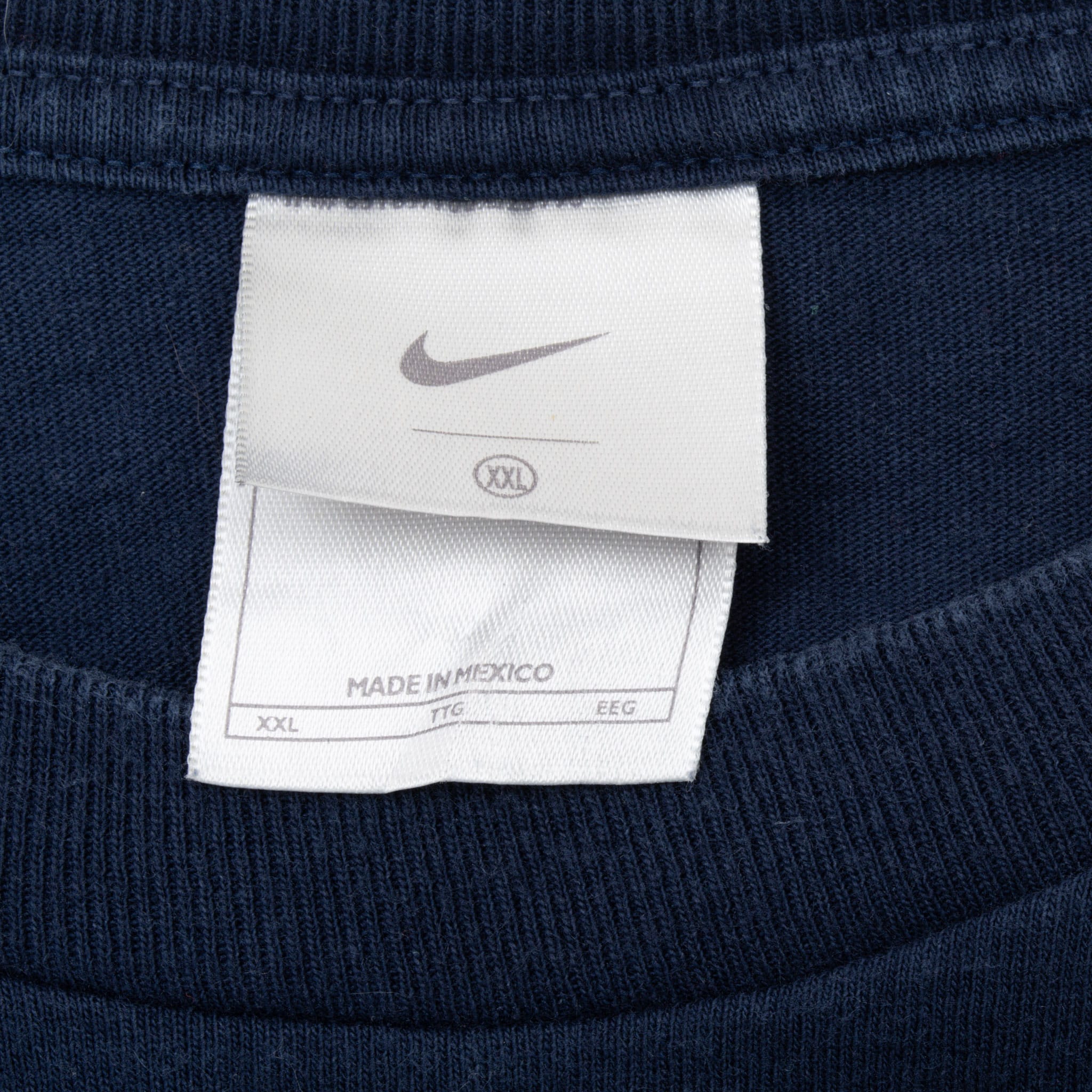 VINTAGE NIKE NAVY BLUE LONG SLEEVE TEE SHIRT 2000S SIZE 2XL