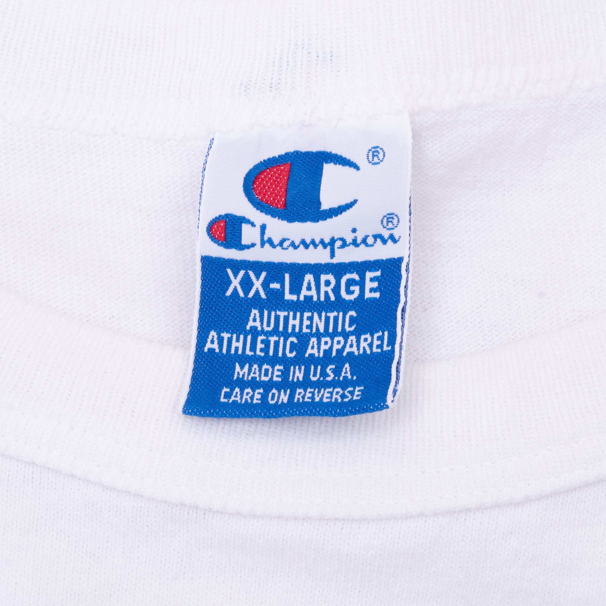 Vintage Champion Atlanta Olympics 1996 White Tee Shirt Size 2XL Made In Usa With Single Stitch Sleeves