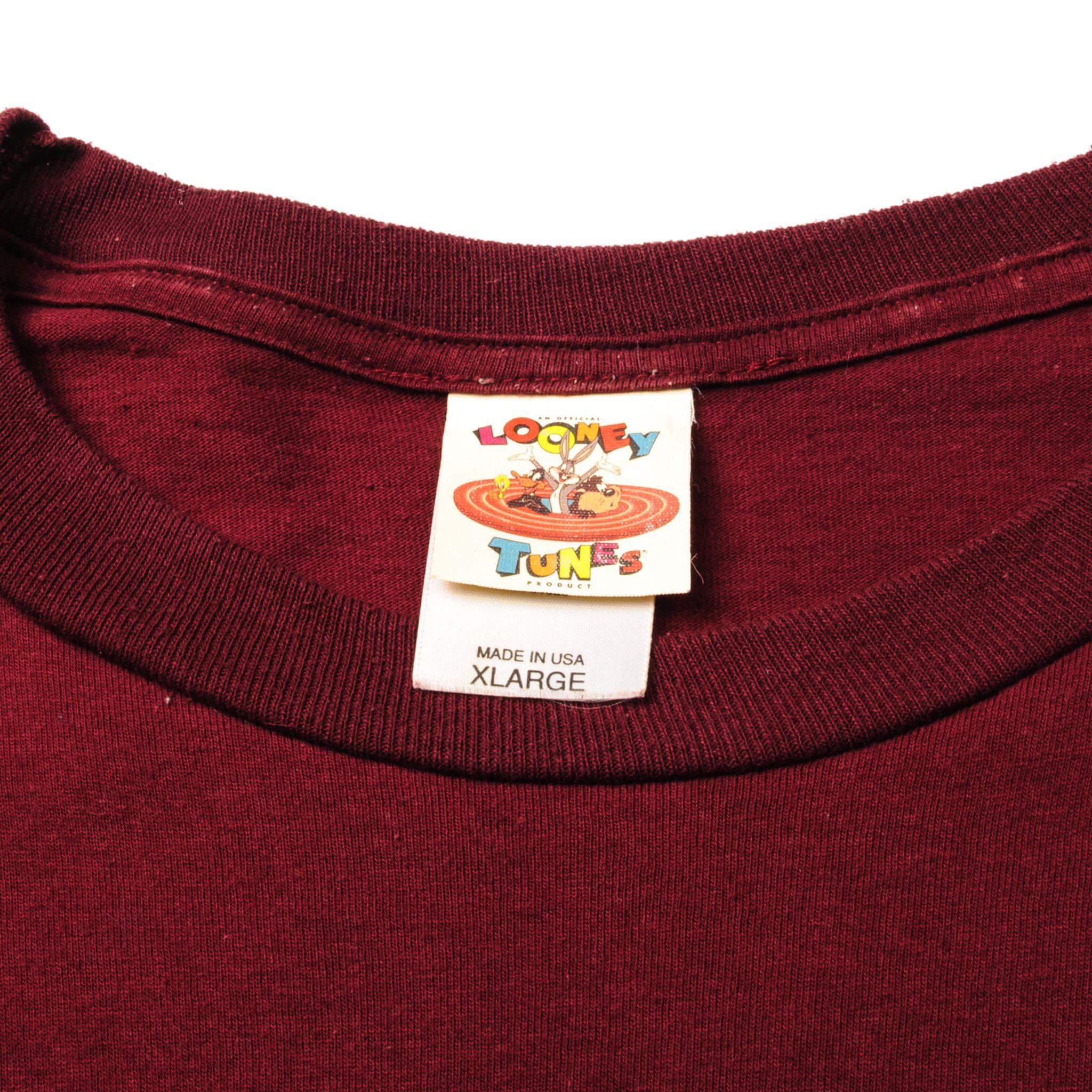 Vintage Looney Tunes Taz Gig 'Em Aggies Tee Shirt 1995 Size XL Made In USA