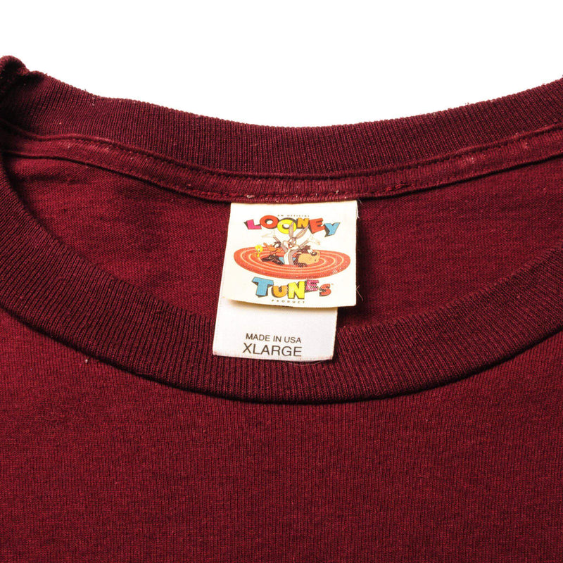 Vintage Looney Tunes Taz Gig 'Em Aggies Tee Shirt 1995 Size XL Made In USA