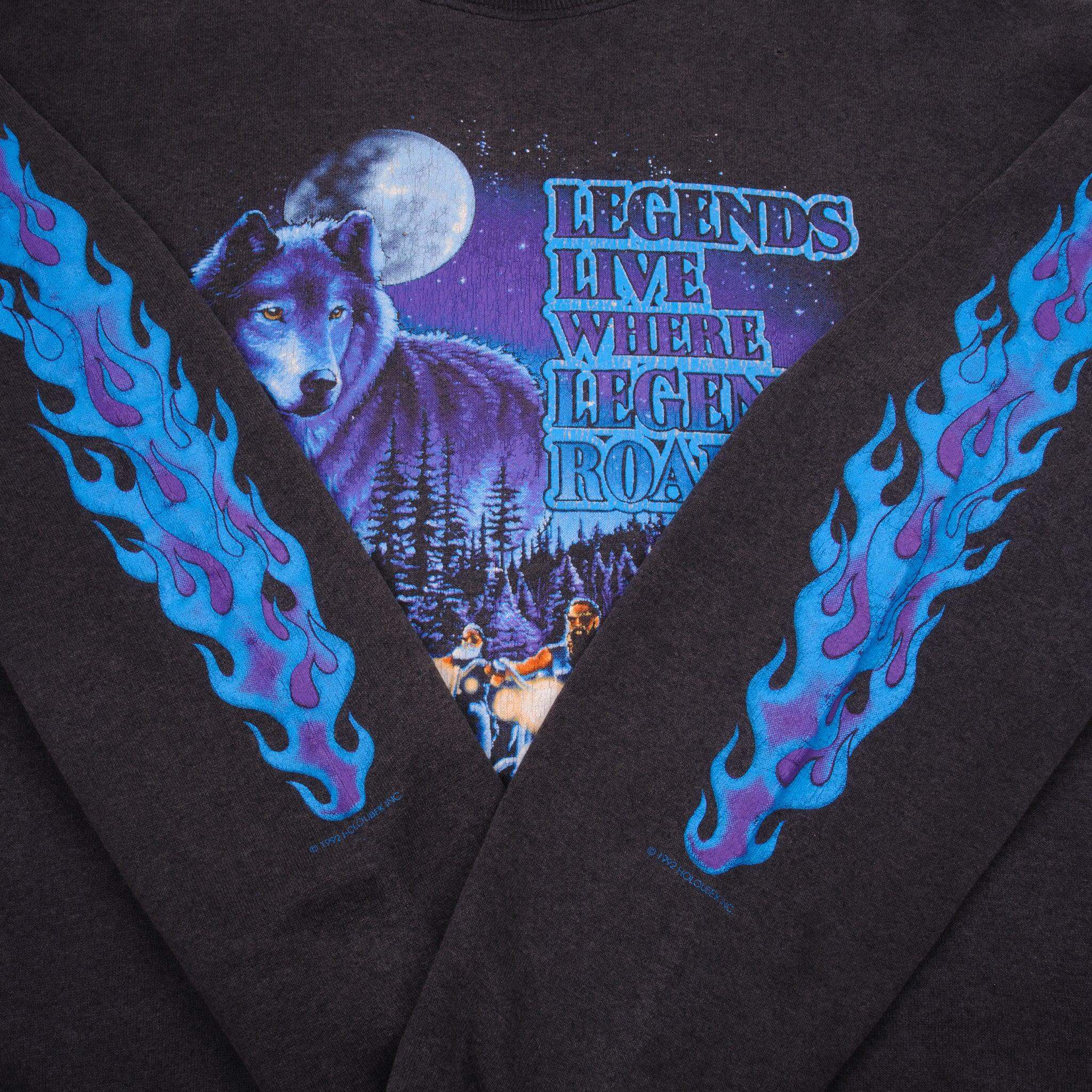 Vintage Harley Davidson Schoch Ponoco Mountain Stroudsburg, PA 1992 Sweatshirt Size Large Made In USA