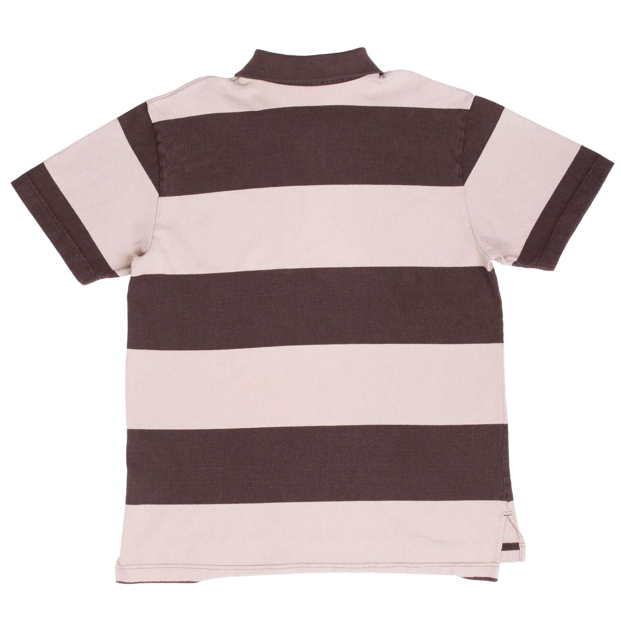 Vintage Nike Classic Swoosh Beige And Brown Polo Shirt 2000S Size Large