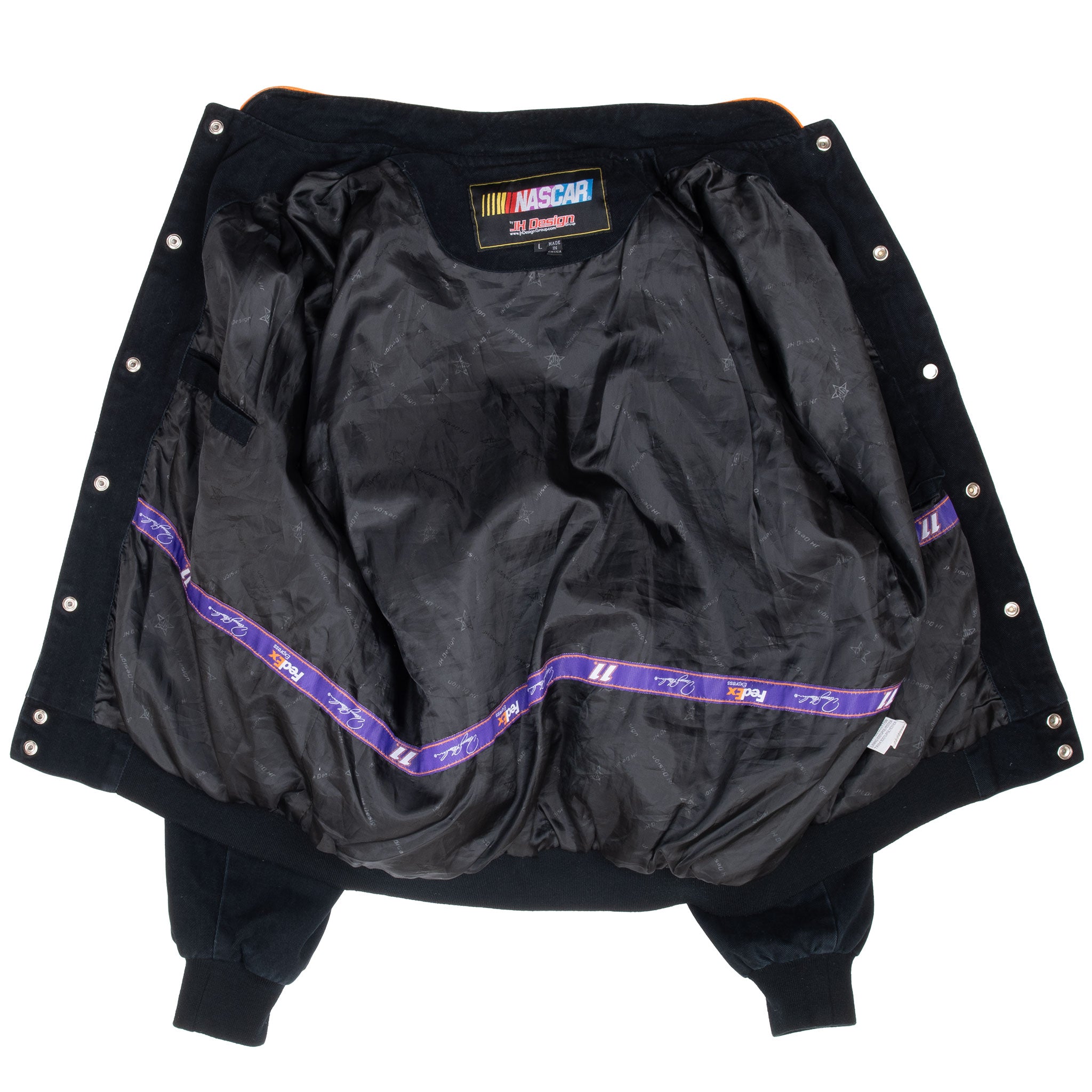 Vintage Nascar Danny Hamlin Fedex Racing Jeff Hamilton Jacket 2000S Size Large