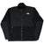 Full front view of The North Face Denali black fleece jacket with zip closure