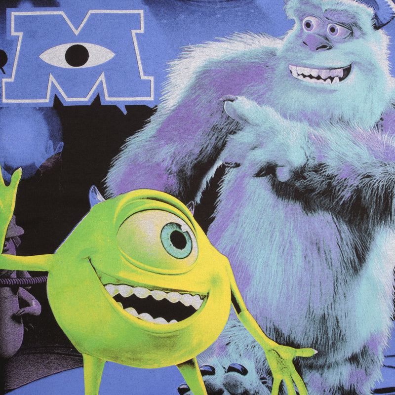 Bootleg Monster Inc University Mike & Sully Disney Tee Shirt Size XL Single Stitch