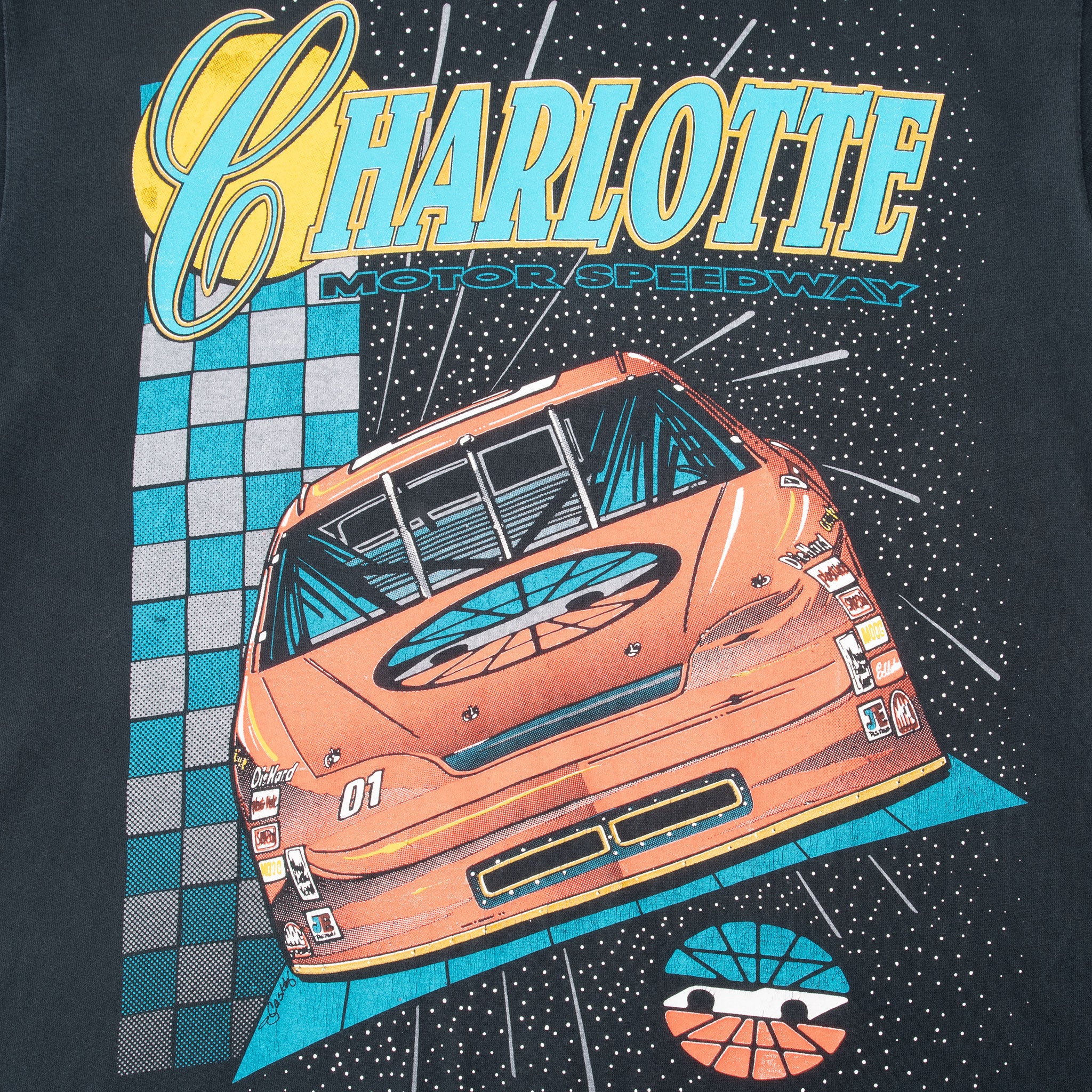 Vintage Nascar Charlotte Coca Cola Motor Speedway 1990S Tee Shirt Size Large Made In Usa With Single Stitch Sleeves