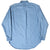 Back of Polo Ralph Lauren blue denim long-sleeve shirt with center box pleat