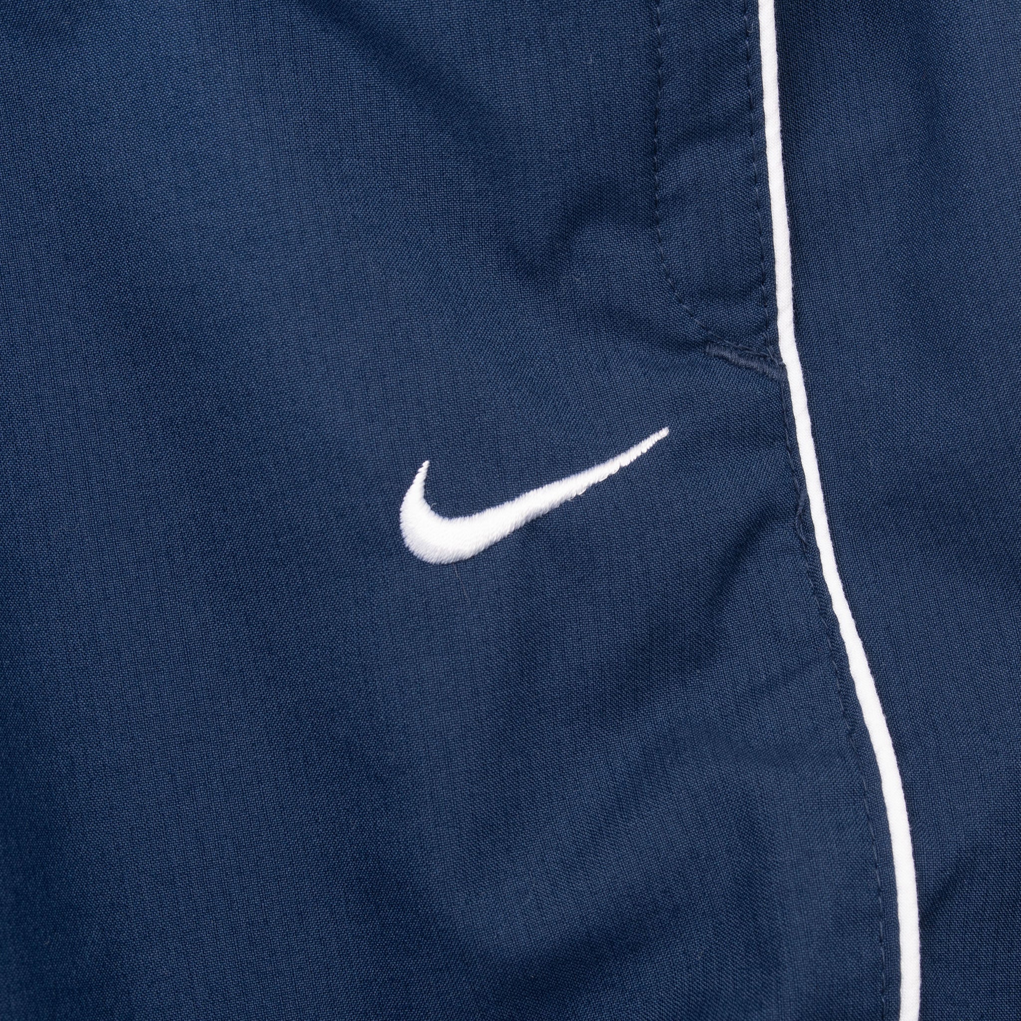 Vintage Nike Classic Swoosh Blue Nylon Track Pants 2000S Size Medium