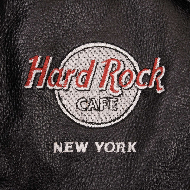 Vintage Hard Rock Cafe New York Love All, Serve All, All Is One Leather Jacket 1990S Size Medium 