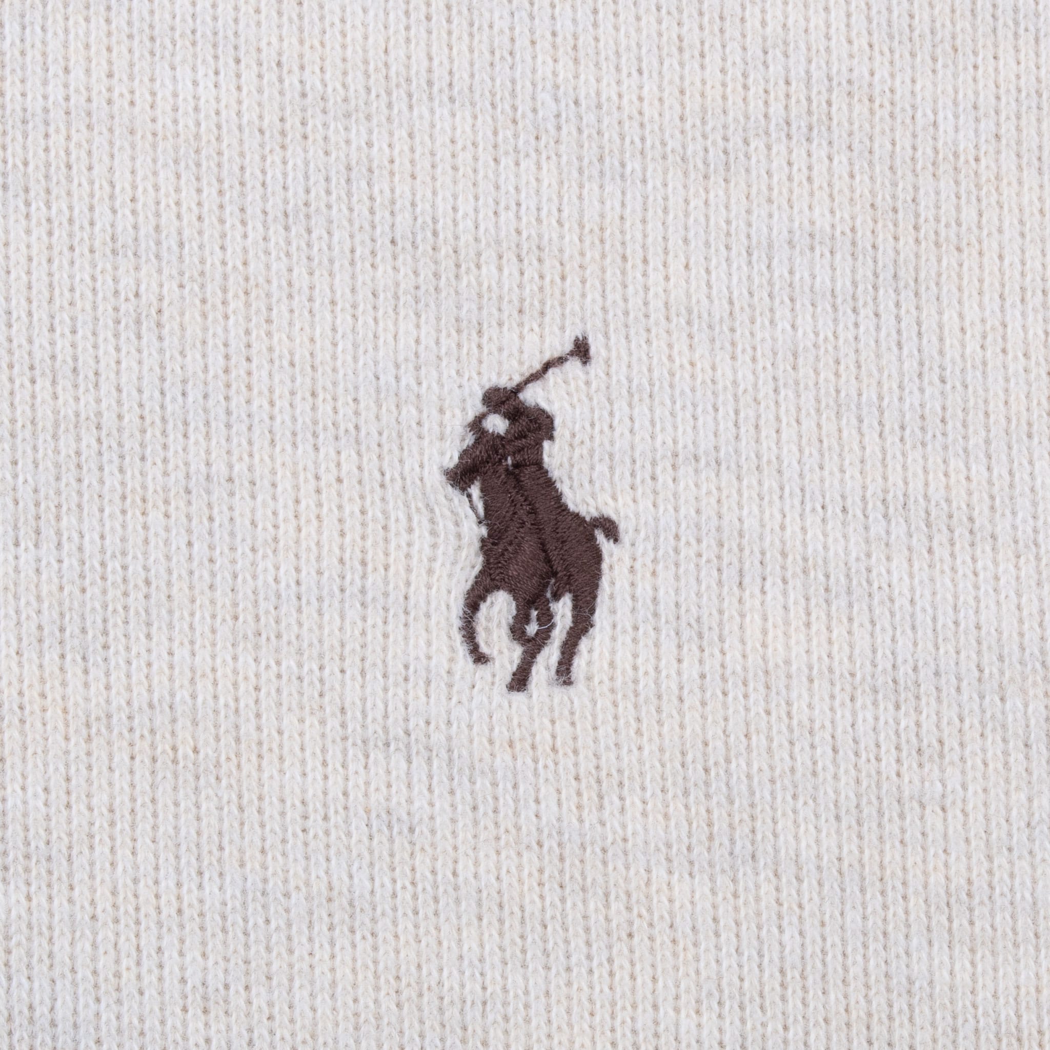 VINTAGE POLO RALPH LAUREN BEIGE QUARTER ZIP SWEATER MEDIUM 1990S