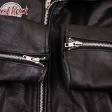 Vintage Hard Rock Cafe New York Love All, Serve All, All Is One Leather Jacket 1990S Size Medium 