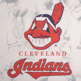 Vintage Mlb All Over Print Cleveland Indians 1996 Tee Shirt Size XL Made In USA