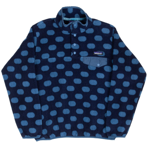Vintage Patagonia Snap T Synchilla Blue Polka Dot Woman Fleece Jacket Size Medium Women

STY25455FA14