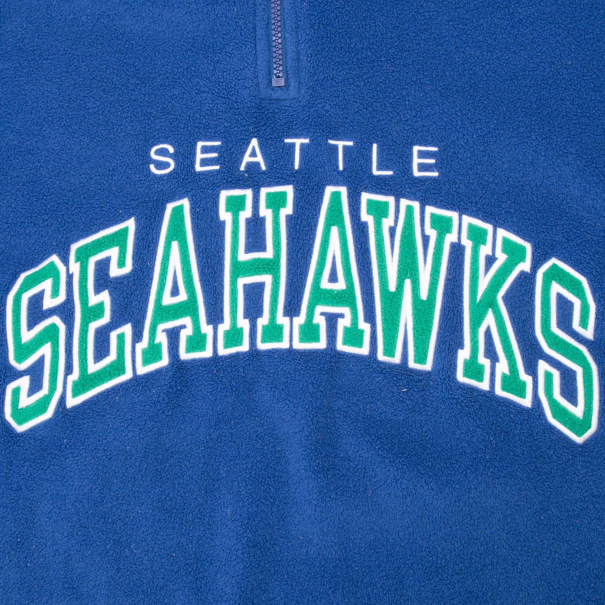 VINTAGE PROLINE NFL SEATTLE SEAHAWKS QUARTER ZIP CHAMPION FLEECE XL 1990S