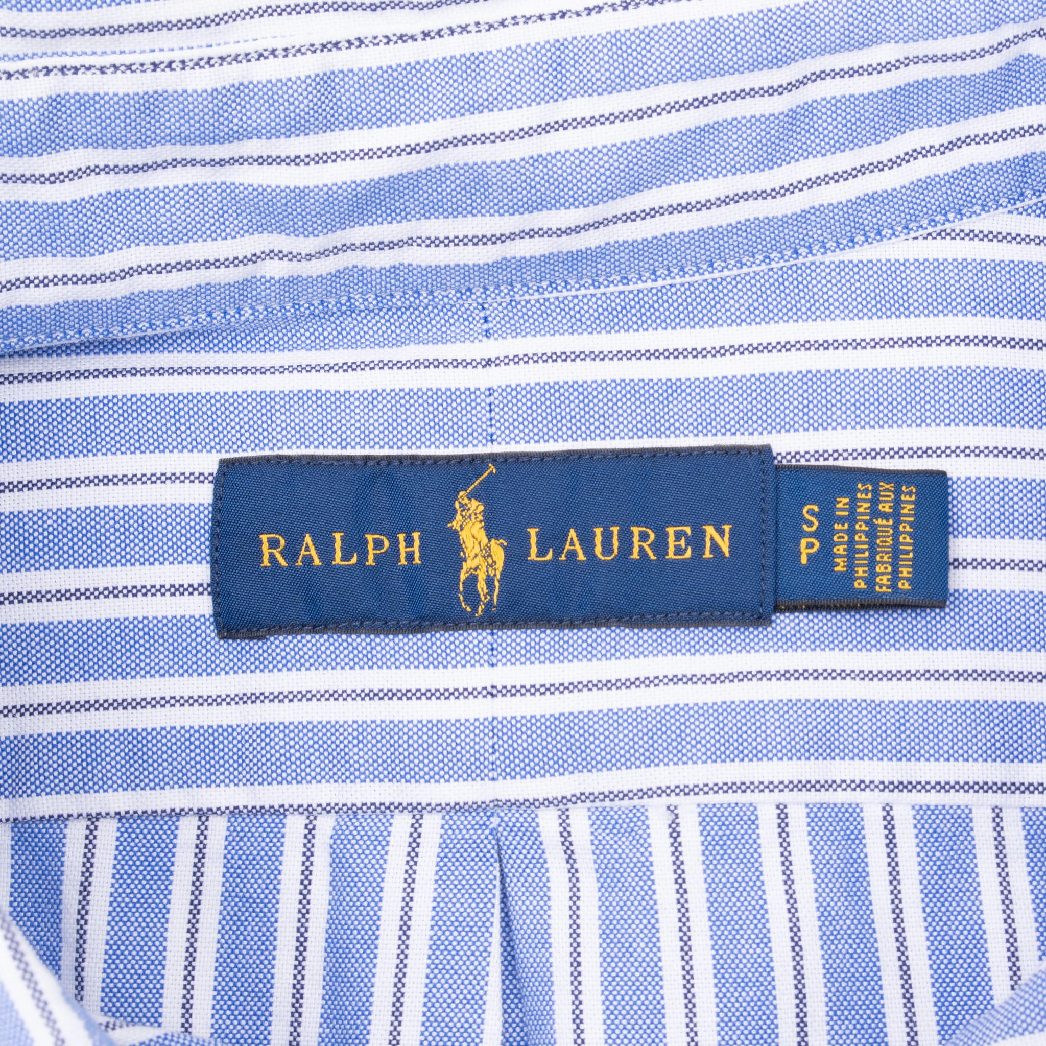 VINTAGE POLO RALPH LAUREN BLUE STRIPED SHIRT SIZE SMALL