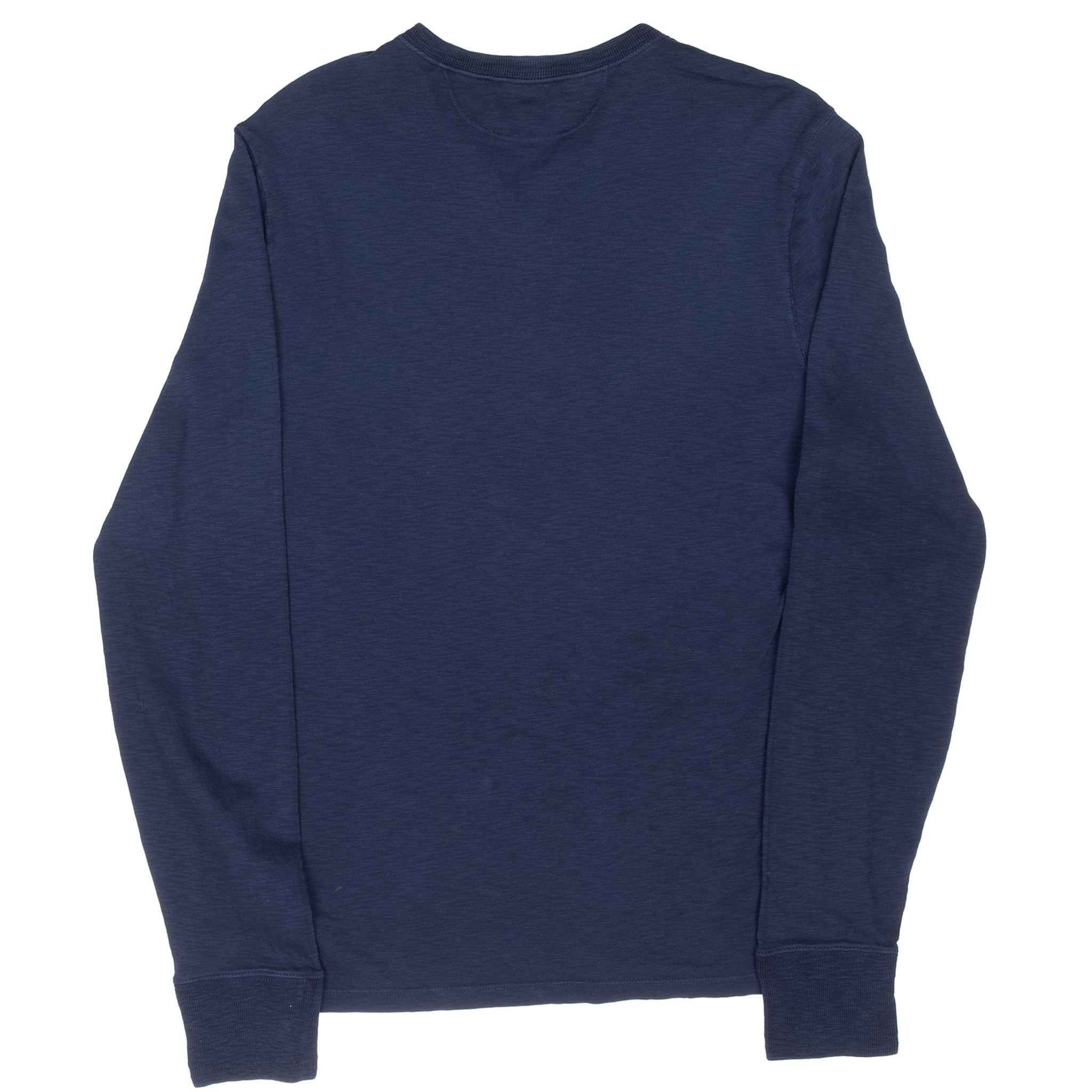 Vintage Ralph Lauren Blue Long Sleeve Henley Tee Shirt Size Large Deadstock