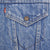 Vintage Levis Sherpa Trucker Denim Jacket 2 Pockets Medium Light Wash Clean 1970s Size 40R Made In USA  Back Button #52