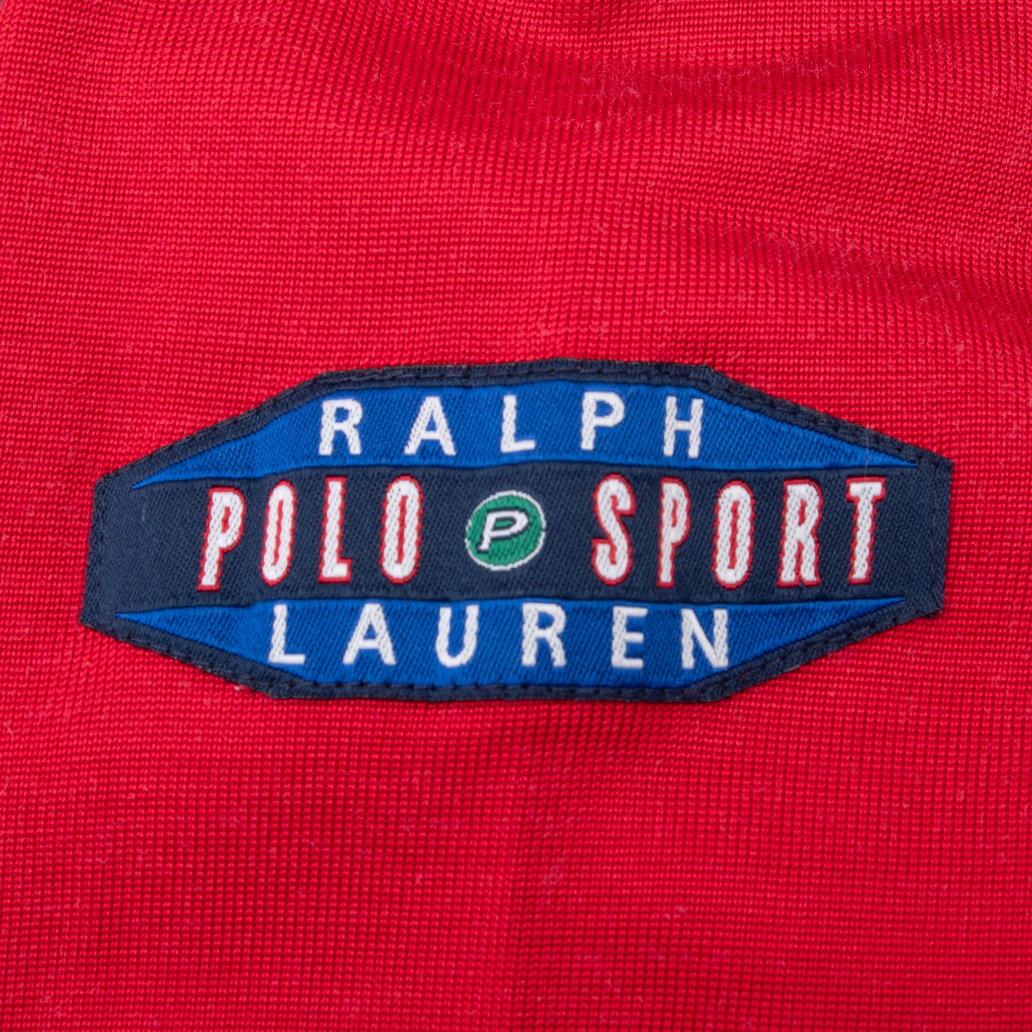 Vintage Ralph Lauren Polo Sport Black Red Long Sleeve Raglan Tee Shirt Size Large