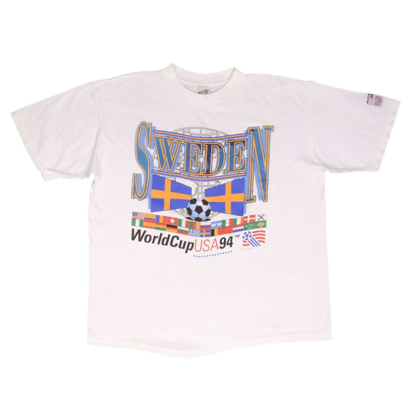 Vintage Soccer Team Sweden World Cup 1994 Usa Tee Shirt Size XL