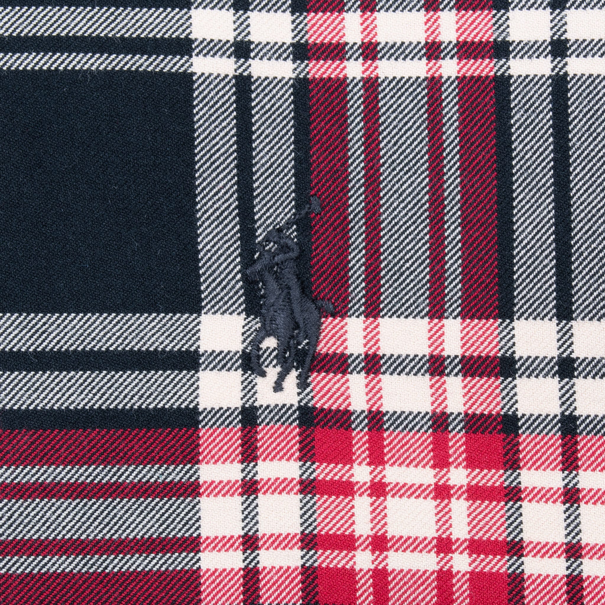 VINTAGE RALPH LAUREN BLACK RED PLAID CHECKERED SHIRT 1990S LARGE