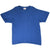 Front of blue Nike short-sleeve T-shirt with small tonal embroidered Swoosh