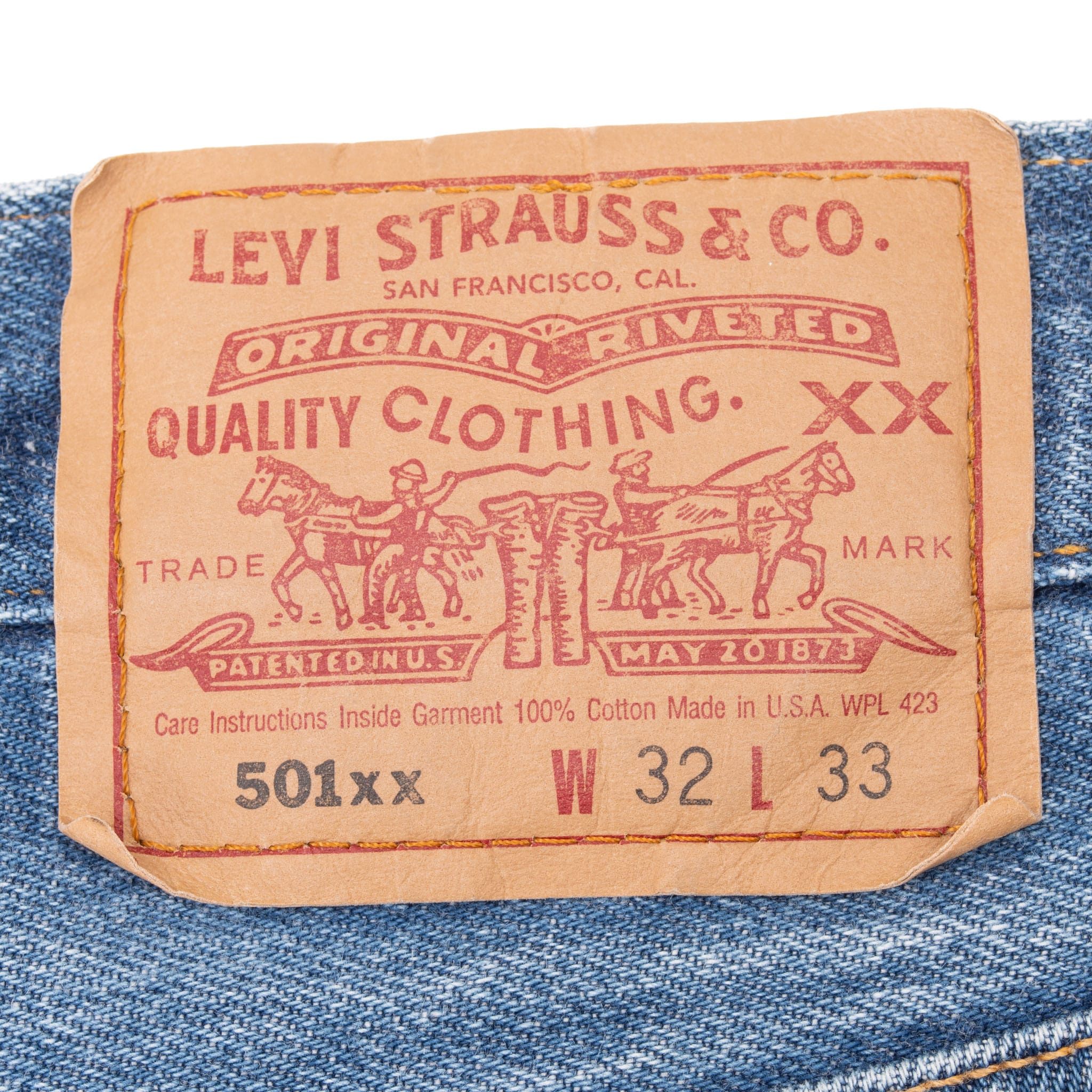 VINTAGE LEVIS 501 JEANS BLUE INDIGO SIZE 31X29 1990S MADE IN USA