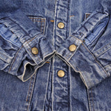 Vintage Buckaroo Big Smith Pleated Denim Jacket Type 2 With Corduroy Pockets and Collar 1960S Size 42 Made In USA