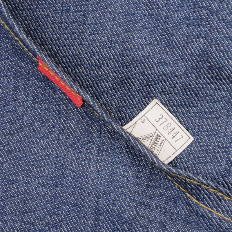 Vintage Buckaroo Big Smith Pleated Fur Lined Denim Jacket Type 2 1960S Size 36 Made In USA