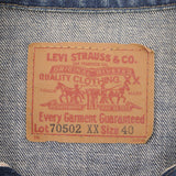 Vintage Levis Type 1 First Japanese Denim Jacket Big E 1990S Size 40   70502XX