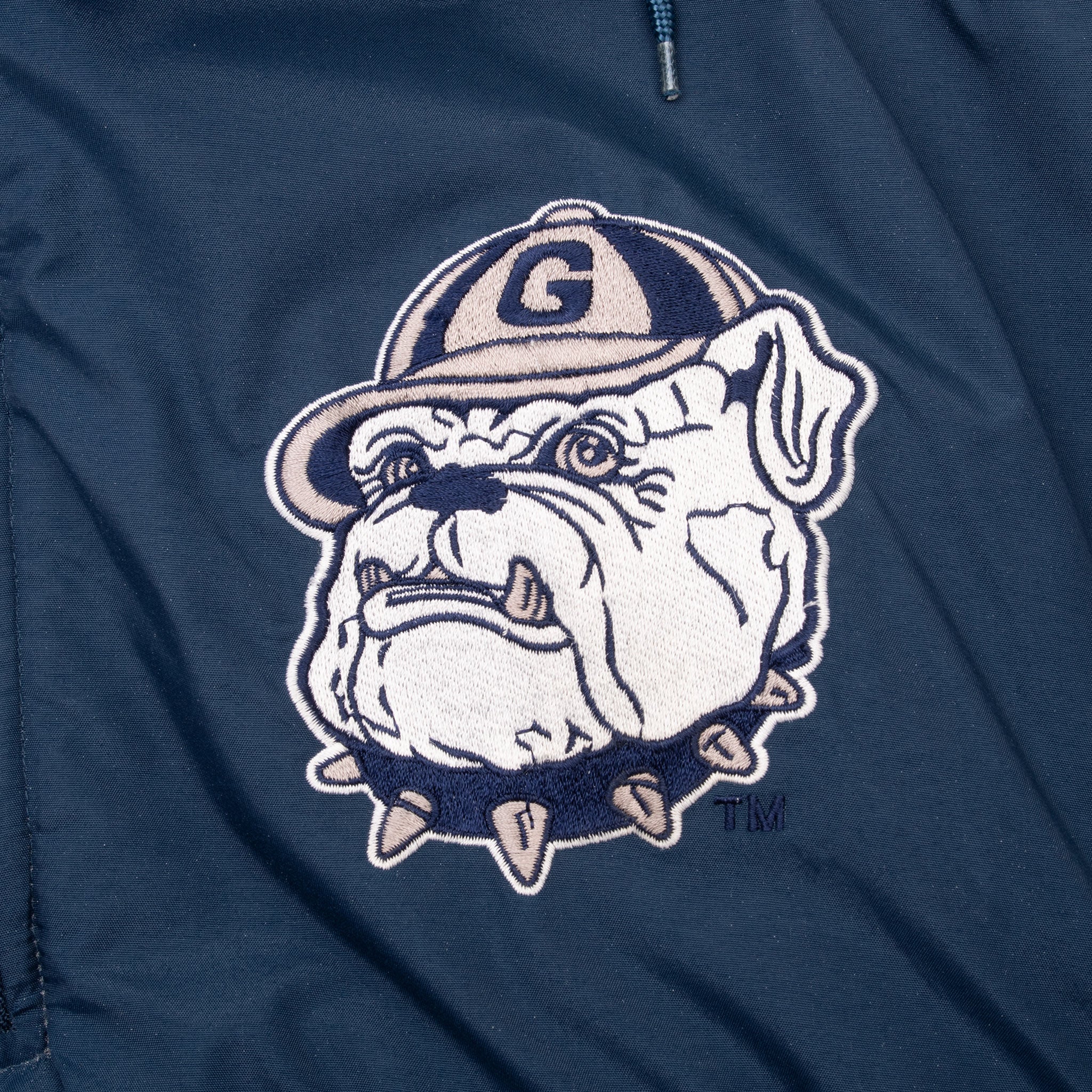 Vintage Ncaa Georgetown Hoyas Heavy Pullover Windbreaker Jacket 1990S Size Large