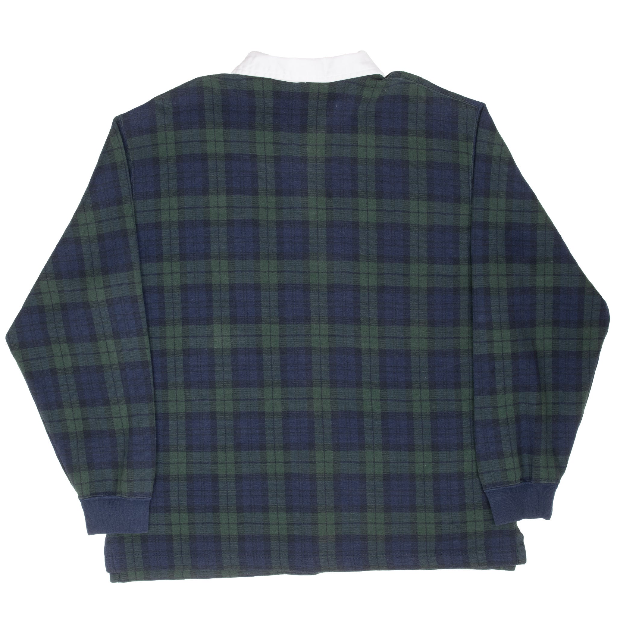 Vintage Ralph Lauren Plaid Rugby Polo Shirt 1990S Size XL Made In Usa